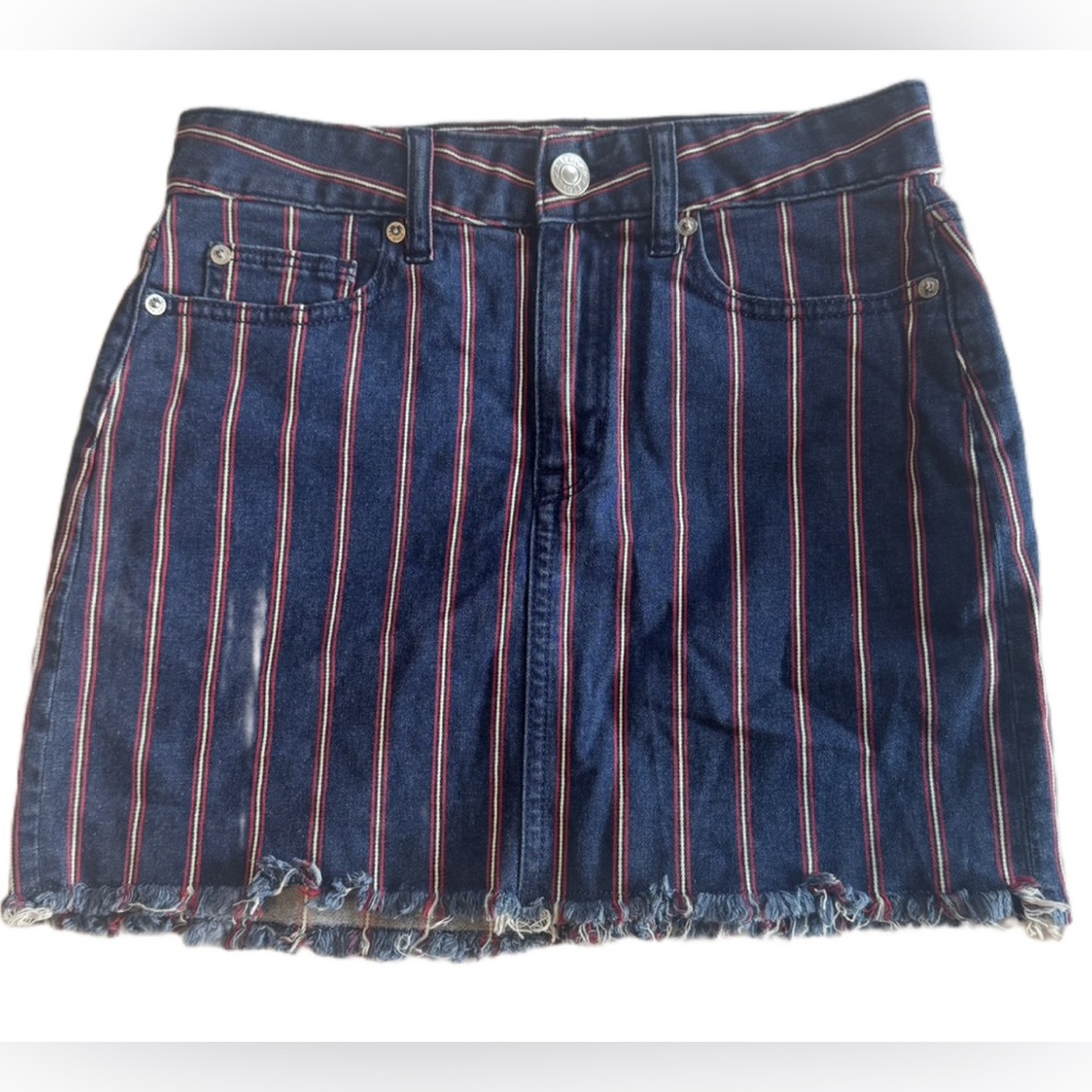 American Eagle Outfitters Striped Mini Skirt Americana Sz 2 NWOT